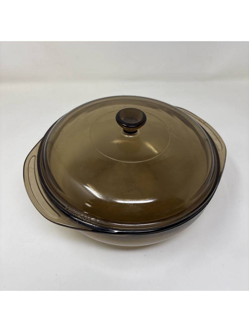 Vintage PYREX 024 2L Amber Brown Glass Bowl Casserole Dish With 624C D-1 Lid